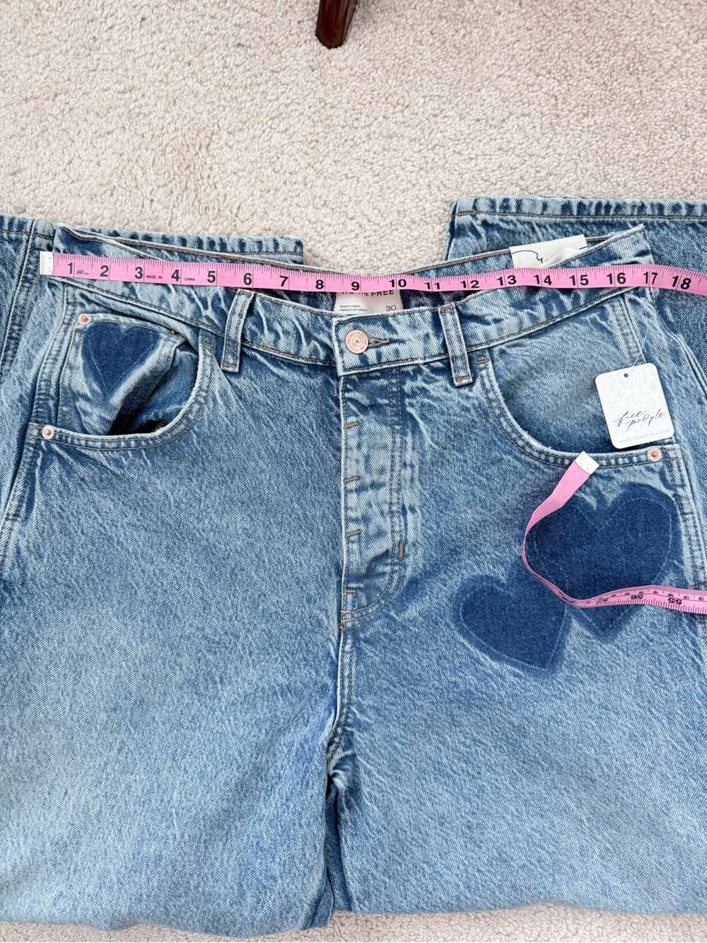 Free People Good Luck Shadow Patch Jeans in Change of Heart Wash - Picture 7 of 15